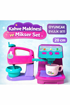 YILDIRIM OYUNCAK Oyuncak Kahve Makinesi Ve Mikser Seti Oyuncak Evcilik Seti