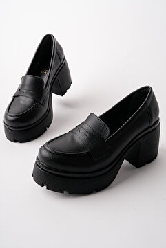 Madam Tarz MHD-900 Kalın Topuk Düz Loafer