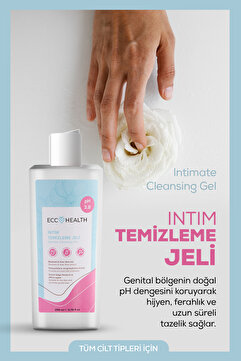 Ecc HEALTH Genital Bölge Koku Önleyici Temizleme Jeli | Hassas Ciltler için pH Dengeli, Yatıştırıcı 200 ml