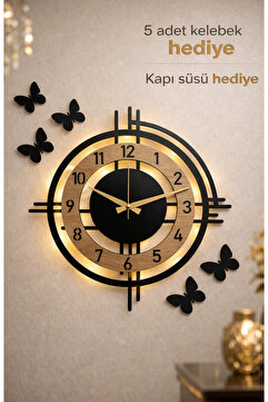 Pey Aksesuar Duvar Saati Ahşap