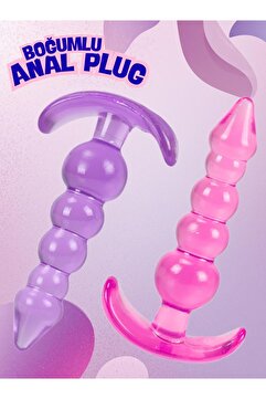 Lolita Shop Anal Genişletici Alıştırıcı Açıcı Boğumlu Yumuşak Esnek Jel Dokuda Anal Tıkaç Plug