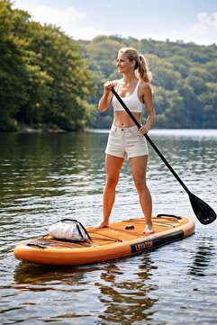 Leyaton Şişme Sup Board Stand Up Paddle Board 320X81X15 cm Sörf Kano Şişme Kano Sörf AS1