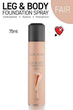 Alix Avien Bacak Fondöteni Fair Vücut Makyajı Bronzlaştırıcı Etki Sprey Çorap - Leg & Body Foundation 75 ml