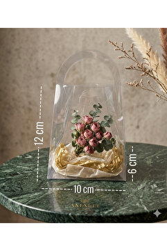Kateleya Asetat Şeffaf çanta 12*10*6cm (15 adet)