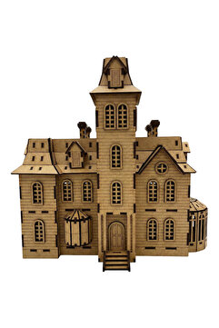 ALGWOOD Addams House 266 Parça Ahşap Maket – Gotik Tarzda Büyük Ahşap Ev Modeli - 3D Puzzle