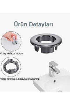 Çermik 4 Adet Krom Lavabo Yüzüğü
