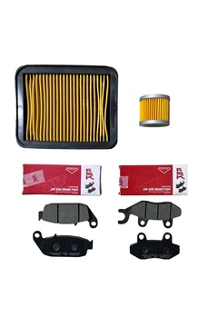 MOTORKİT MK TVS APAHCE RTR 200 ASK ÖN BALATA + ARKA BALATA + YAĞ FİLTRESİ + HAVA FİLTRESİ BAKIM SETİ [ EURO 5 ]
