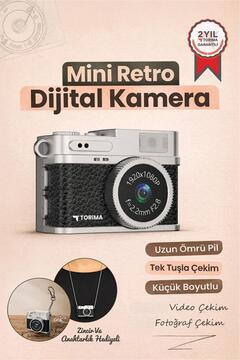 Torima Mini Dijital Kamera Selfie Video Vlog Kamerası Mini Anahtarlık 1080P CMR35 Siyah