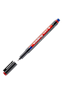 Edding Silgili Asetat Kalemi Cd Kalemi Çok Amaçlı Silinmez Kalem Permanent Marker Kırmızı 147