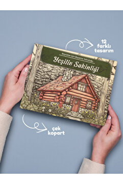 Pembe Yayınevi Mandala Boyama Kitabı - Yetişkinler İçin Mandala Boyama Kitabı - Yeşilin Sakinliği