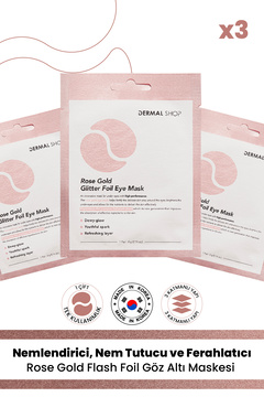 Dermal Tek Kullanımlık 3 Katmanlı Rose Altın Göz Maskesi X3 Adet