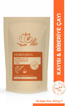 Herbamina Kayısı & Biberiye Karışık Bitki Çayı (APRİCOT & ROSEMARY TEA) 1,5grx45 Saşet