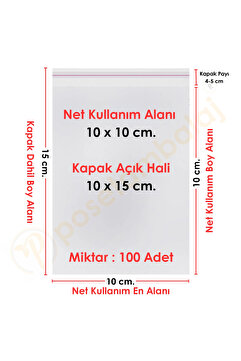 Genel Markalar 10*15 Bantlı Jelatin 100adet Kapalı Hali 10x10 Cm Dikkat