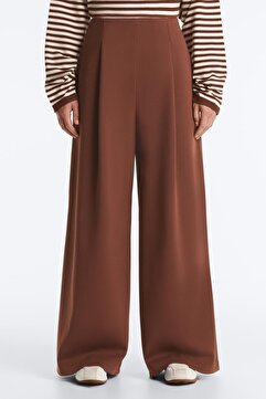 Oysho Piqué high rise geniş paça pantolon