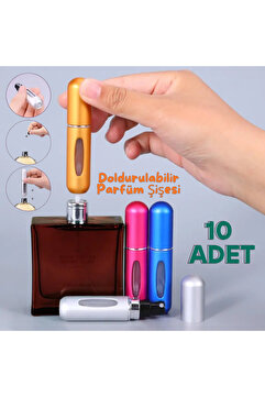 sengenegel 10 Adet Taşınabilir Doldurulabilir Parfüm Şişesi Seyahat Tipi Mini Atomizer