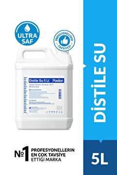 Povilon Ultra Saf Distile Su 5 Litre – Ütü, Akü, Radyatör, Akvaryum Ve Gümüş Suyu Için Yüksek Saflıkta Su