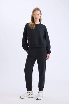 Defacto Regular Fit 2'li Takım Sweatshirt Beli Lastikli Jogger Eşofman Altı D8022AXNS