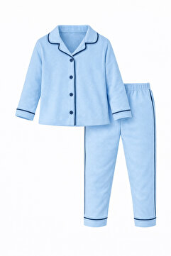 Bubito Unisex Bebek Alt Üst Pijama Takım Mavi