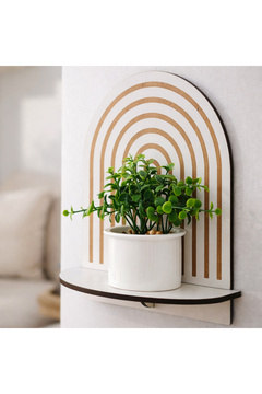 HippoDeco Modern MDF Dekoratif Duvar Rafı 20x25 cm – Demonte Minimal Tasarım Duvar Dekoru
