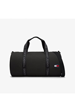 Tommy Hilfiger Erkek Bölmeli Fermuarlı Elde Tutma Deri Siyah Spor Çanta