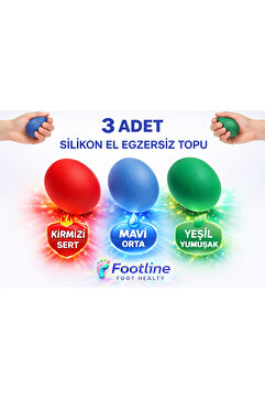 footlıne foot healthly 3 Sertlikte Ameliyat Sonrasi El Sikma Egzersiz Top Seti Stres Topu