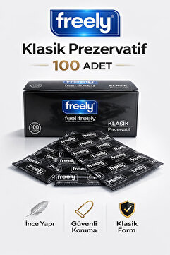 Freely KLASİK PREZERVATİF 100 ADETLİK AVANTAJLI PAKETTE