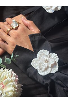 Nacre Pearl Perla Fleur Kol Düğmesi