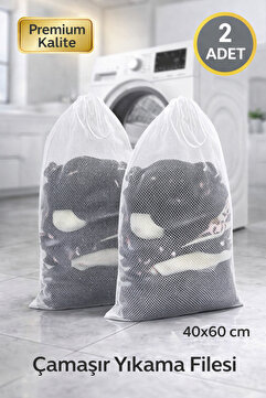 MorBebe MorPort 2 Adet Ultra Lüx Çamaşır Yıkama Filesi 40x60 Cm (büyük Boy)