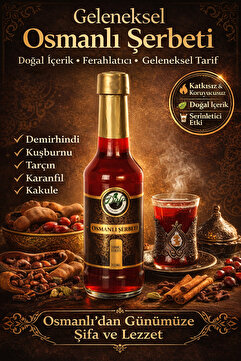 Dafa Osmanlı Şerbeti 250 ml | Demirhindi & Kuşburnu | Doğal Baharatlı İçecek | Ferahlatıcı & Geleneksel