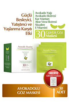 Heraflora Avokado Routine Göz Altı Yoğun Nemlendirici, Besleyici & Hassas Ciltlere Uygun 30’lu Göz Maskesi