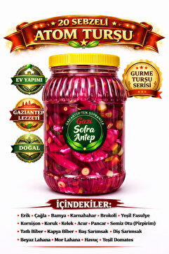 gazisofraantep Karışık Gurme Turşu 5lik Pet (20 SEBZELİ HAKİKİ EV YAPIMI)