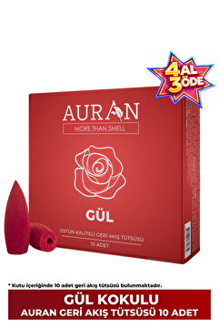 AURAN Gül Kokulu Geri Akış Tütsüsü konik Tütsü Rose Backflow Incense Cones 10 Adet