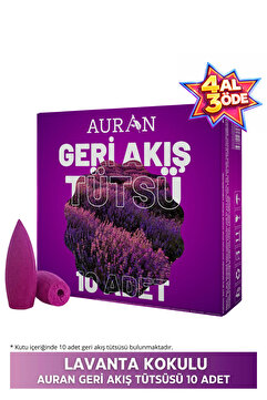 AURAN Lavanta Kokulu Geri Akış Tütsüsü konik Tütsü Lavander Backflow Incense Cones 10 Adet