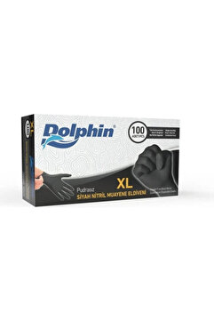 Dolphin Çok Amaçlı Pudrasız Siyah Nitril Eldiven Ekstra Büyük (xl) - 100 Adet