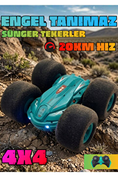 Boratila Toys 20 Km Hız 7.4V Büyük Boy Sünger Teker Uzaktan Kumandalı Full Fonksiyon Akrobat Araba