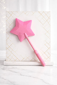 DHARMONYCO Sihirli Yıldız Ödeme Değneği Magic Card Wand - Pembe