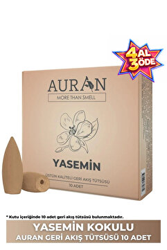 AURAN Yasemin Kokulu Geri Akış Tütsüsü konik Tütsü Jasmine Backflow Incense Cones 10 Adet