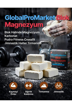 Globalpromarket Magnezyum Dağ Tırmanma (4-6 adet) Blok Gym Chalk 250 gram (HALTER, CROSSFİT) Fitnes Jimnastik