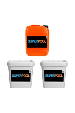SPP SUPERPOOL Toz Klor - Yosun Önleyici - Toz ph Düşürücü Paketi