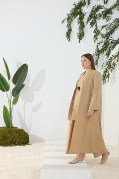 Aker Camel Nakış Detaylı Kimono
