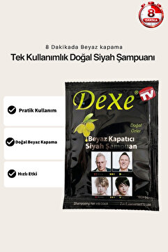 Dexe Tek Kullanımlık Siyah Şampuan 1X25 ml - Hızlı Beyaz Kapama - 1 ADET