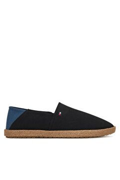 Tommy Hilfiger Erkek Marka Logolu Günlük Kullanıma Uygun Siyah Espadril FM0FM05792 BDS