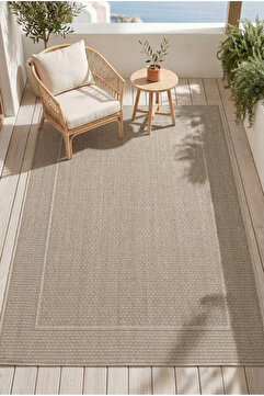 venucci home & living Larin Modern Sisal Jüt Toz Vermez Balkon Bahçe Mutfak Kilimi