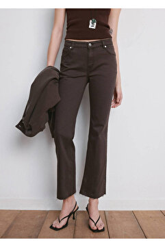 MANGO Sienna flare crop jean pantolon