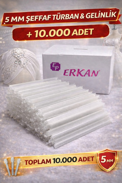 ERKAN 5 Mm Gelinlik Türban Kılçığı Şeffaf Renk 1 Kutu