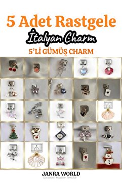 JANRA WORLD 5 Adet Rastgele Çelik Italyan Charm 9mm Italyan Charm Bileklik Uyumlu -sallantılı & Sallantısız