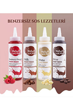Gayoor MELWİSS 4'LÜ BİTTER-SÜTLÜ ÇİKOLATA-BEYAZ ÇİKOLATA- FRAMBUAZ SOS PAKETİ