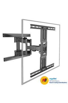 Ergoflex Nb P6 Lcd Led 40"–80" Vesa Ultra Ince Tv Askı Aparatı Tuv Sertifikalı Yeni Versiyon