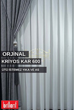 Brillant Etek Kurşunlu 1/3 Sık Pile Kriyos Tül Perde