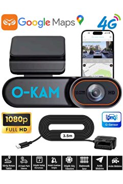 O-KAM 2026 4G Görüntülü Araç Takip Sistemi Google Maps 1080p Kamera GPS 4G